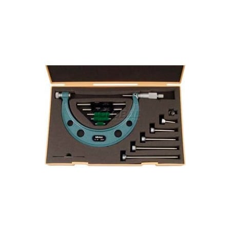 Mitutoyo America Mitutoyo 104-137 0-6" 12 Piece Interchangeable Anvil Mechanical Micrometer 104-137